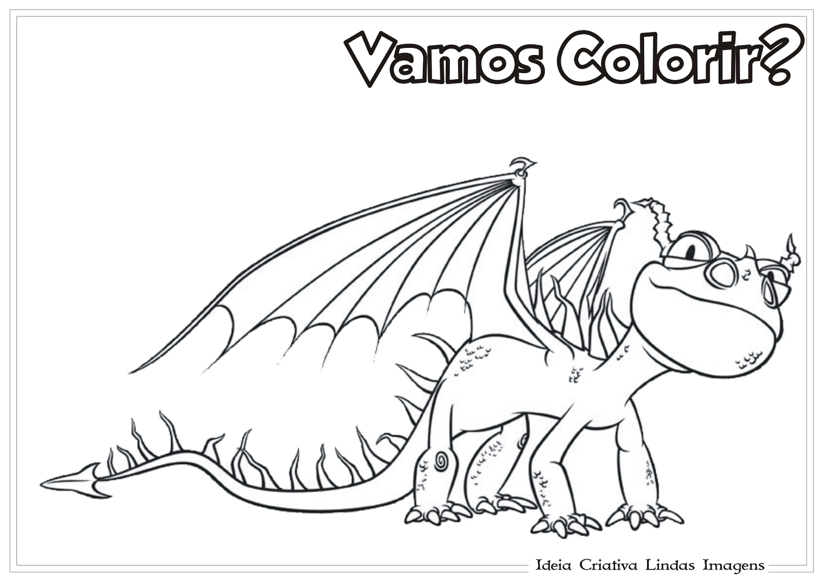Desenhos de Como Treinar o Seu Dragão para colorir - Pinte Online