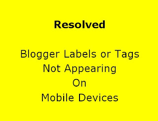 blogger labels tags not appearing on mobile