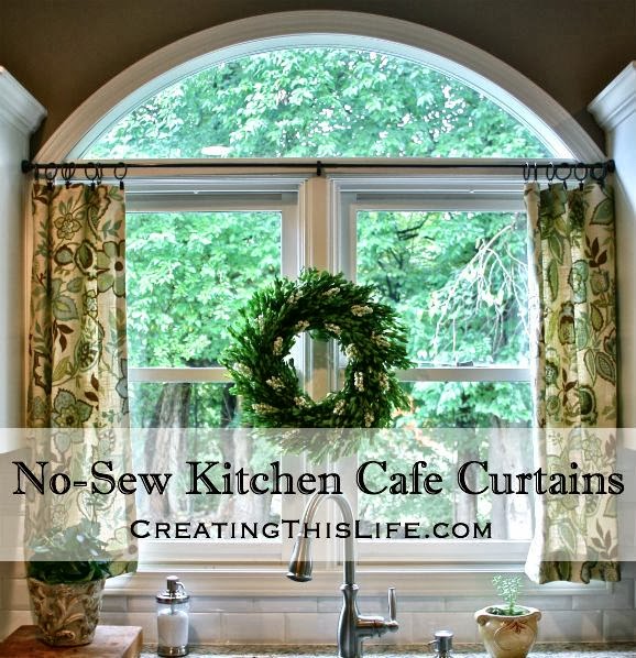 No-Sew Kitchen Cafe Curtains