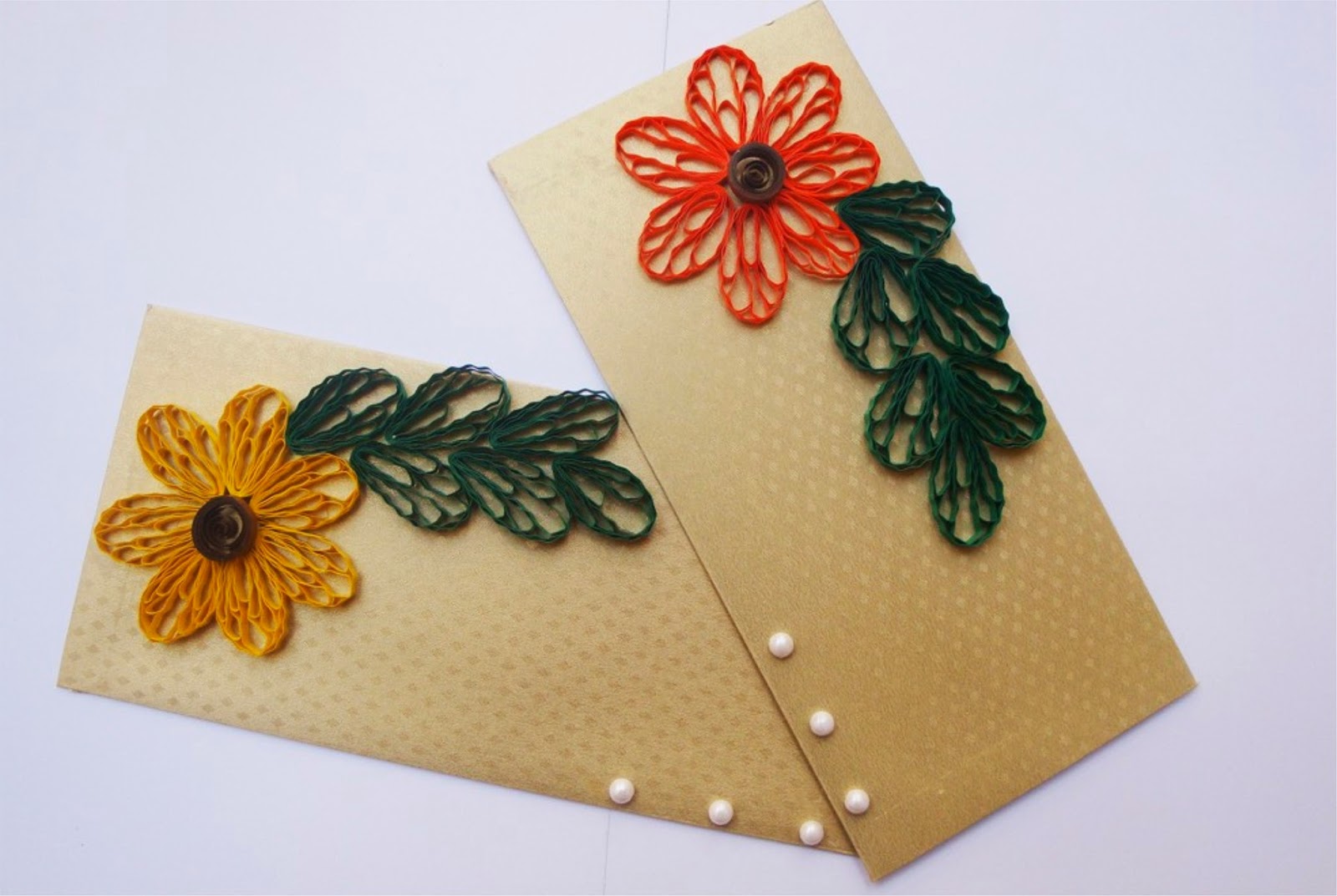 Paper quilling designs for envelope Creative Art & Craft Work