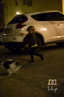 Running with puppies in an alley in the Valley.