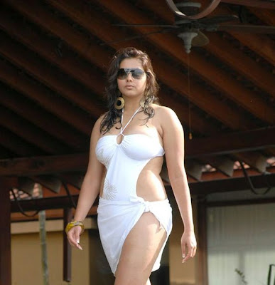 Hot  Namitha in White Bikini