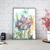 Watercolor Seashells Art Illustration