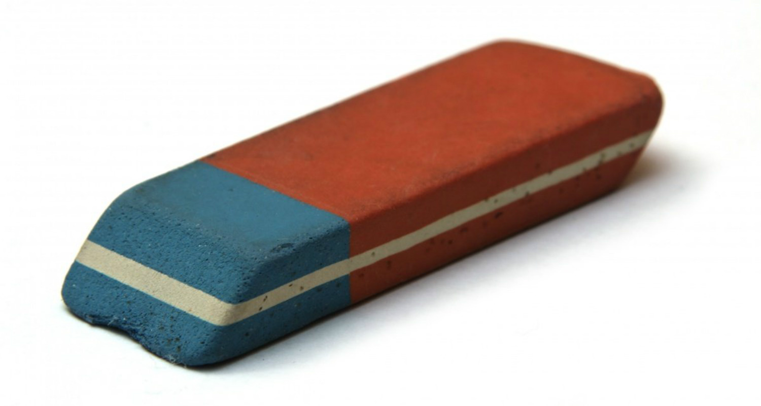 The Blue Part Of The Eraser Is Not For Erasing Pen