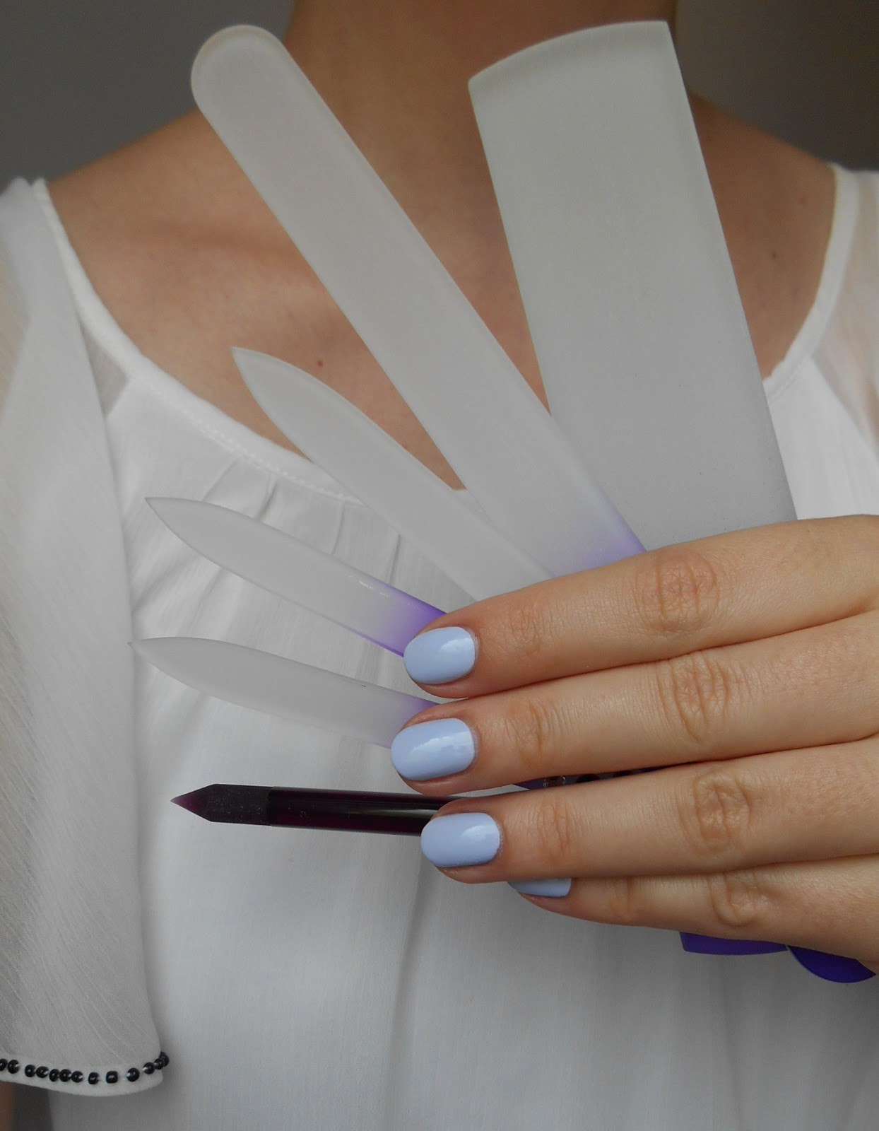 melaecannella Mont Bleu Crystal Nail Files Purple Set + Foot