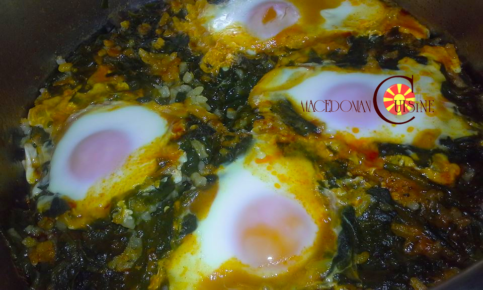 SPINACH WITH EGGS IN A POT Macedonian Cuisine