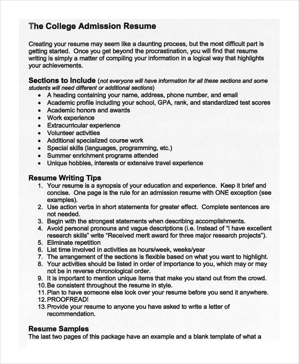 15 Best Resume Formats For UG AND - High School Resume Format 