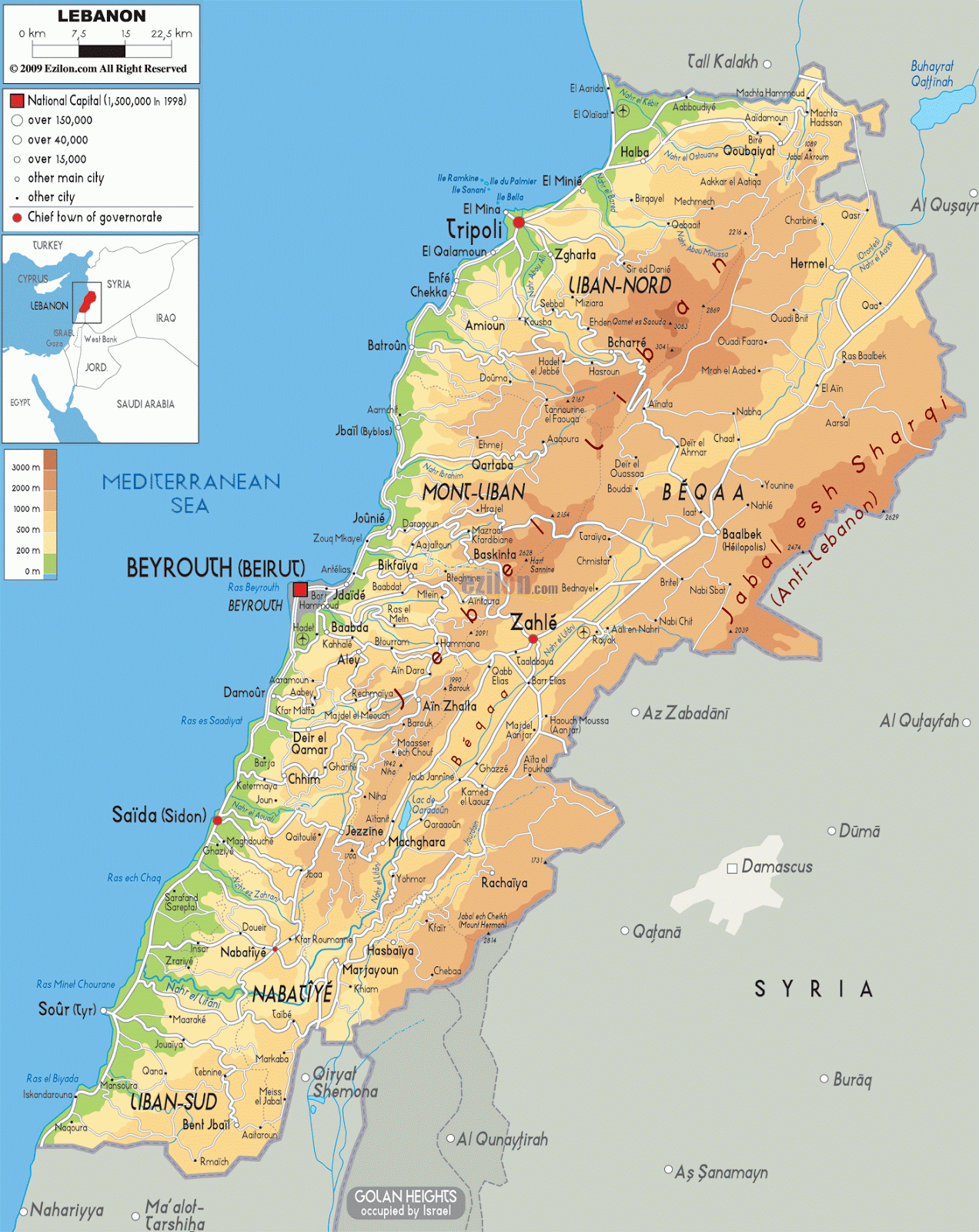 MAPS OF LEBANON