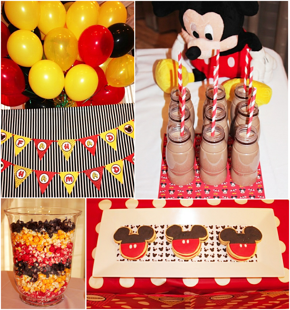 A Retro Mickey Inspired Birthday Party - via BirdsParty.com