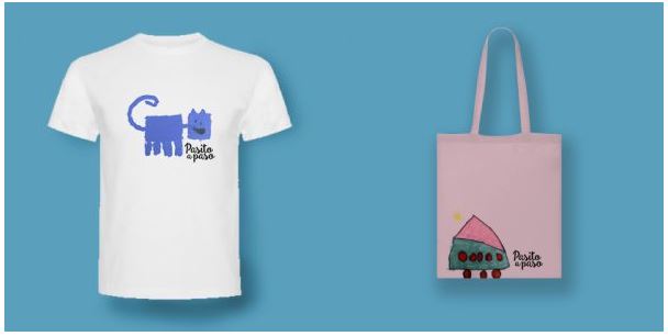 Camiseta y bolsa proyecto solidario Pequeños kreadores