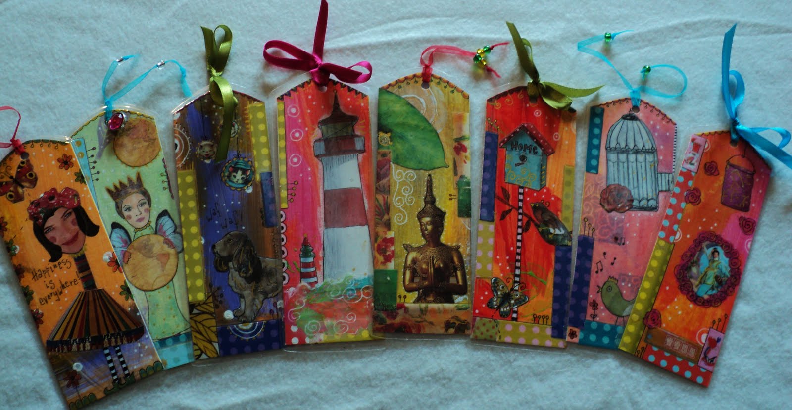 MakeArtBeHappy 'mixed media' boekenleggers