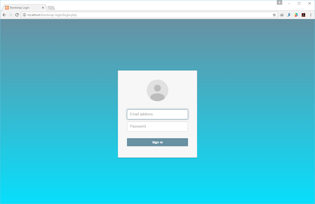 login page