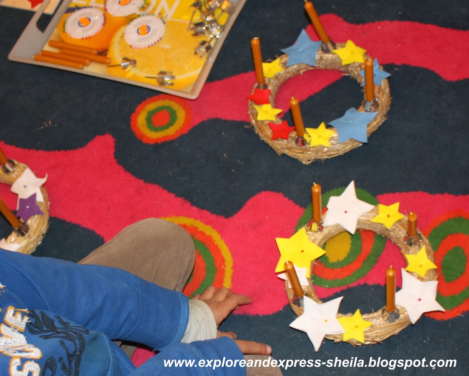 Explore and Express Advent Art Project Simple Advent Wreath