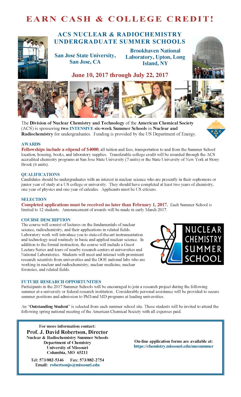 Institute of Technology School of Chemistry & Biochemistry