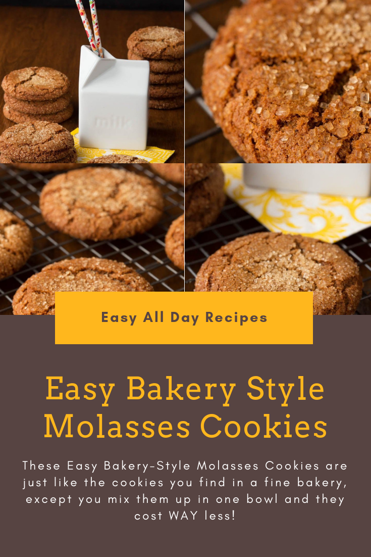 Easy Bakery Style Molasses Cookies Little Owl Kitchen