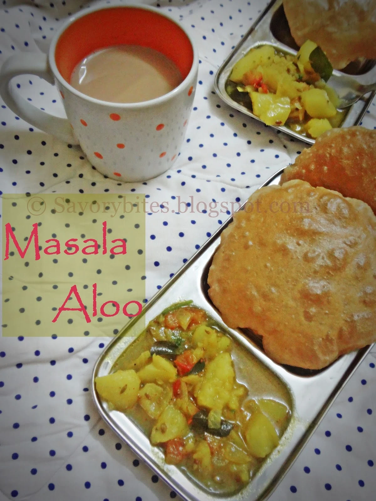Aloo Puri Masala Breakfast Indian