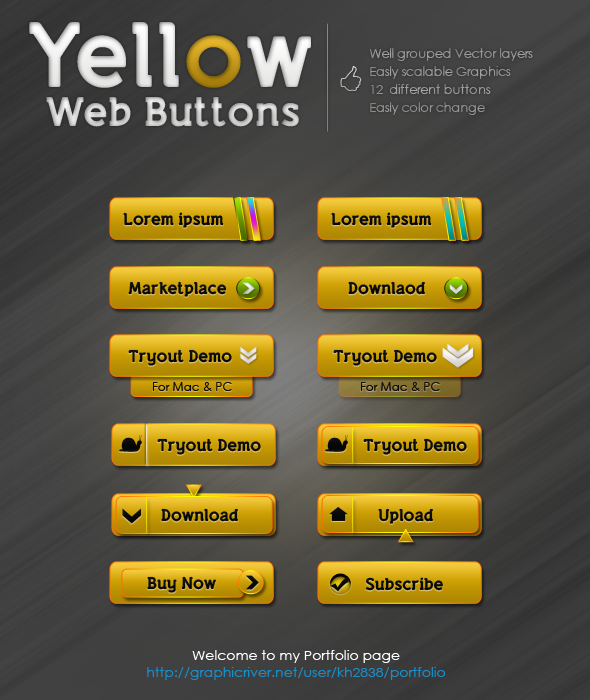 80+ Free Glowing Glossy Web Buttons Download