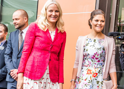 Crown Prince Haakon and Crown Princess Mette-Marit of Norway, Crown Princess Victoria of Sweden attended the Eat Stockholm Food Forum 2015