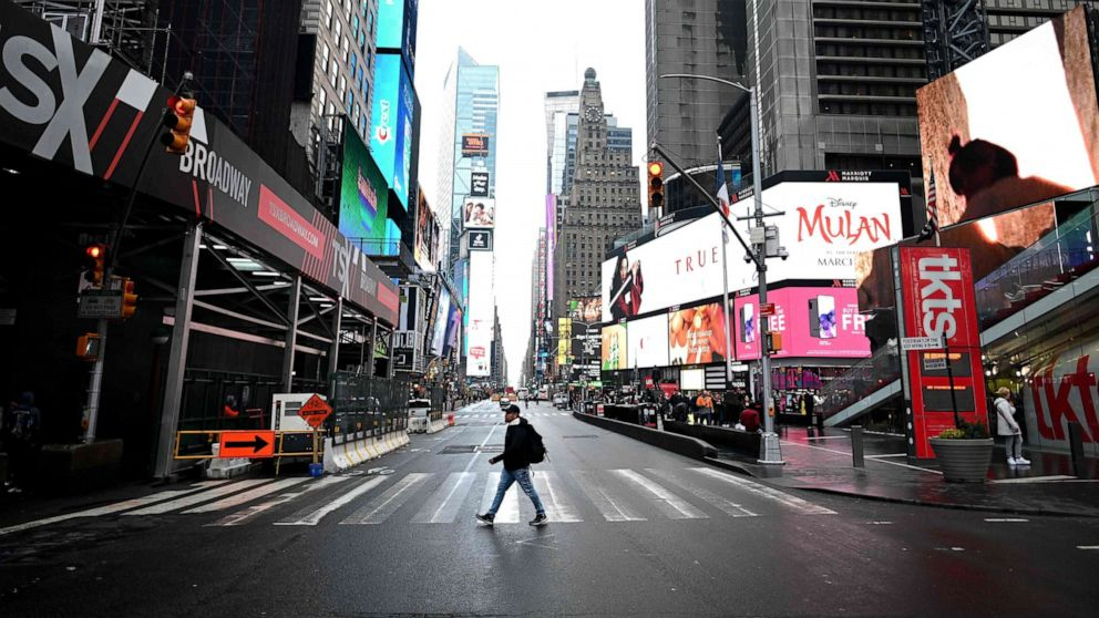 Ruas de Manhattan vazias durante a epidemia