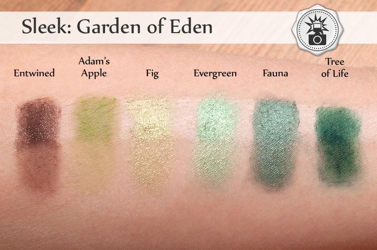 Sleek: Garden of Eden swatche