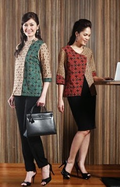 15 Contoh Model  Baju Batik  Santai Simpel Elegan Modern 2019