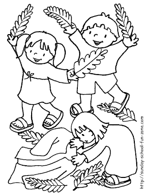 palm sunday coloring pages religious free - photo #40