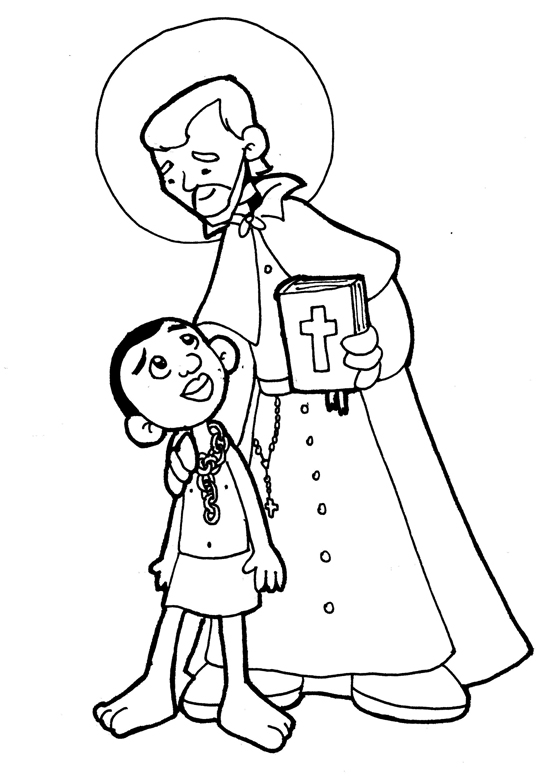 Dibujos para catequesis: SAN PEDRO CLAVER