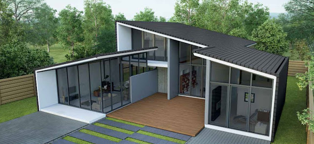 ตัวอย่าง การออกแบบบ้านสไตล์โมเดิร์น กับการตกแต่งด้วยวัสดุตกแต่งบ้านจากเอสซีจี Modern Style
