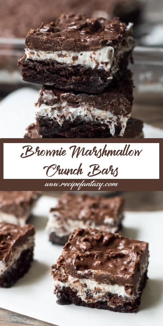 Recipe Rainbow BROWNIE MARSHMALLOW CRUNCH BARS