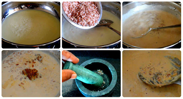 Healthy Red Aval Payasam/Red Avalakki Payasa/Red Poha Kheer (Using Unrefined Cane Sugar/Nattu sakkarai)
