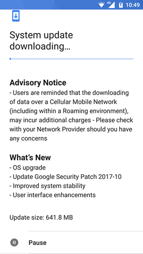 Android 7.1.2 update available for Nokia 6
