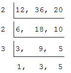 What is the lowest common multiple of 12, 36 and 20
