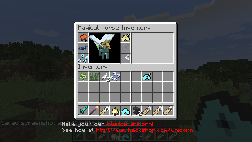 Magical Horse Inventory Screen