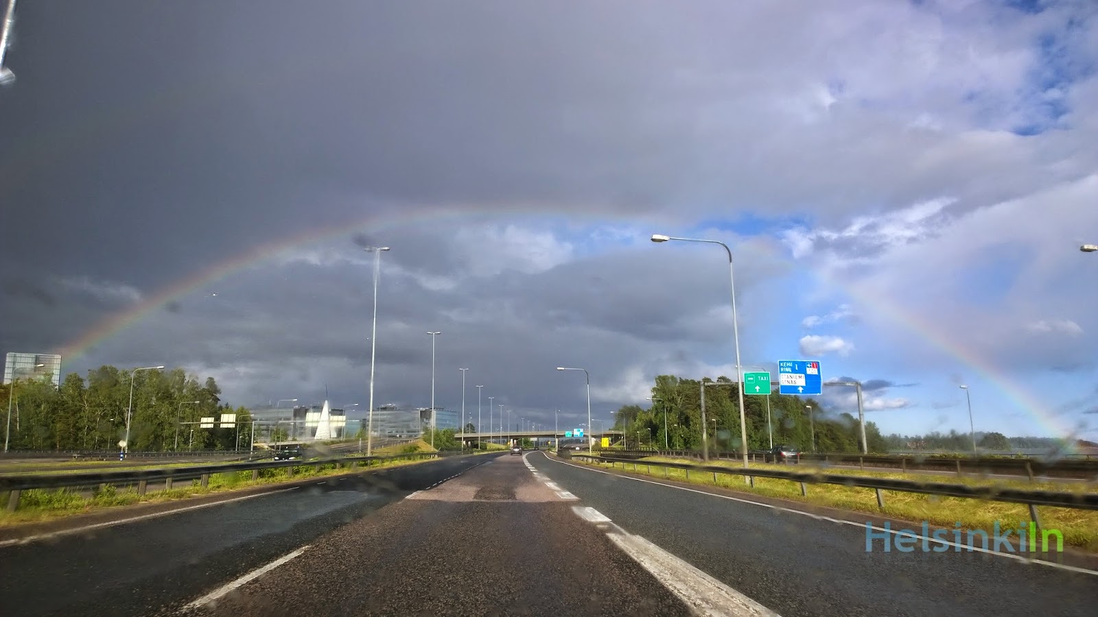 rainbow over Helsinki