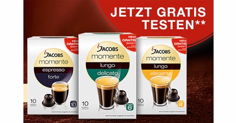  Tester für Jacobs Momente für die Nespresso