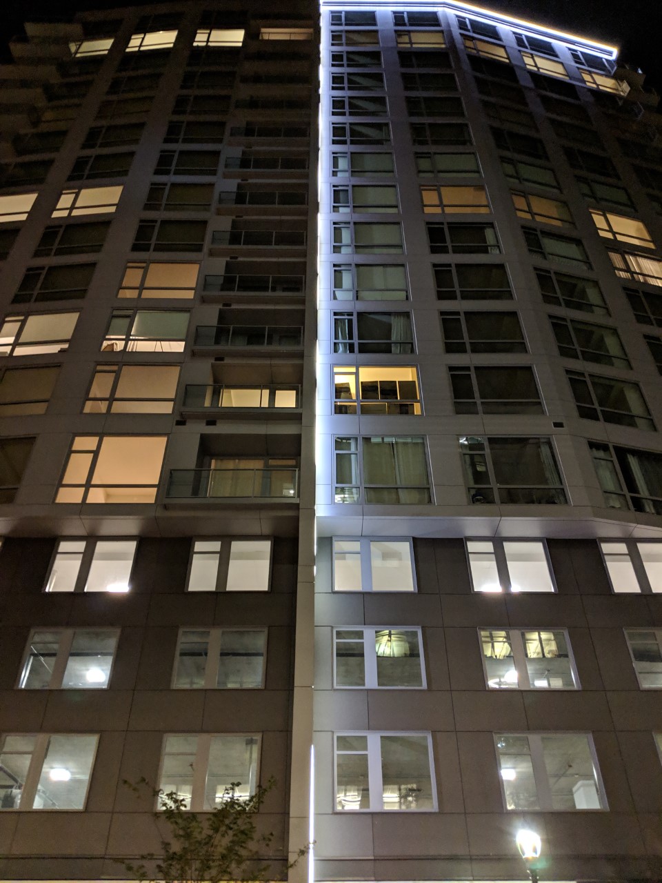 Robert Dyer Bethesda Row Sign lit at Triangle Art Studios