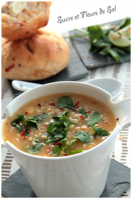 Sucre et Fleurs de Sel: Soupe aux lentilles rouges et aux légumes.