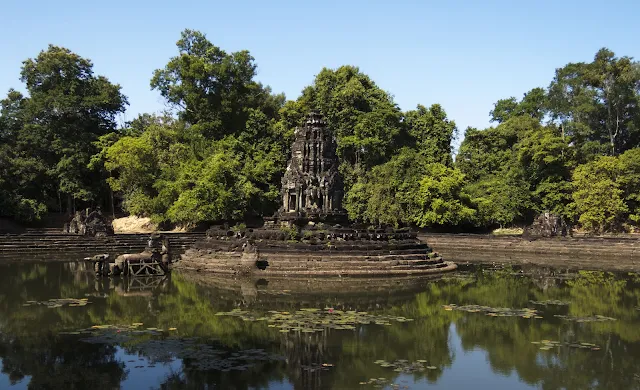 Neak Pean temple and former hospital in Cambodia