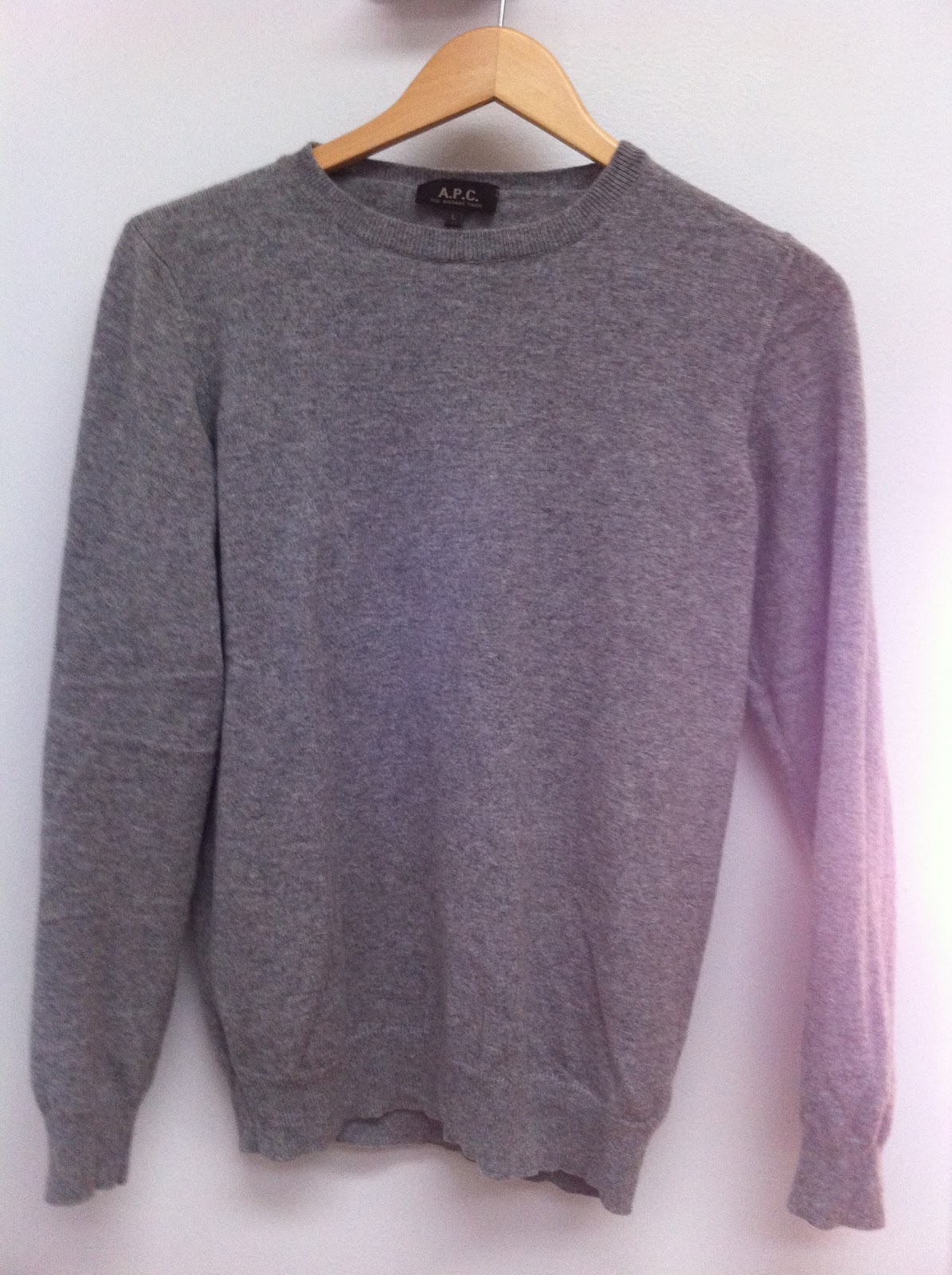 laws of general economy: APC Grey Cashmere Sweater