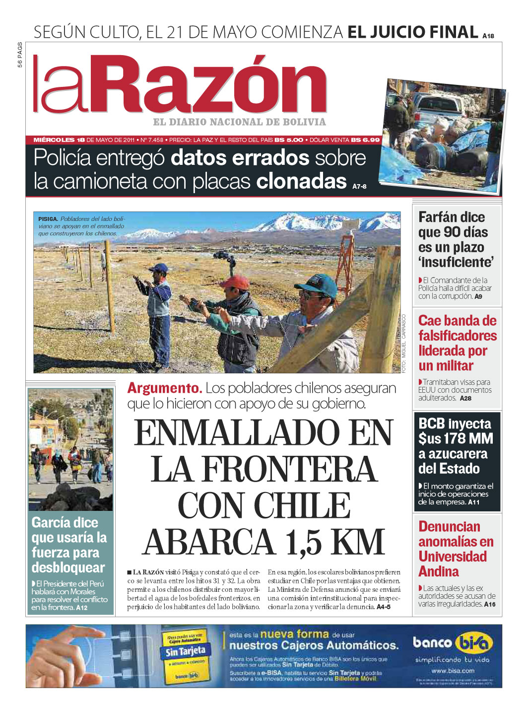 Periódico La Razón (Bolivia) Bolivia Informa