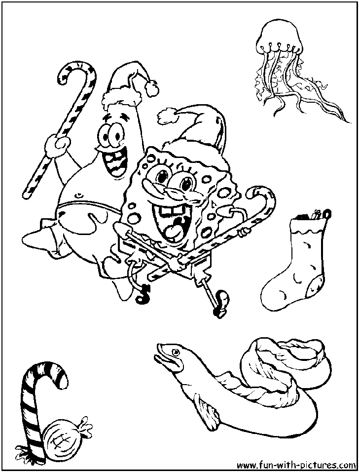 7 Picture of Spongebob Christmas Coloring Pages >> Disney Coloring Pages