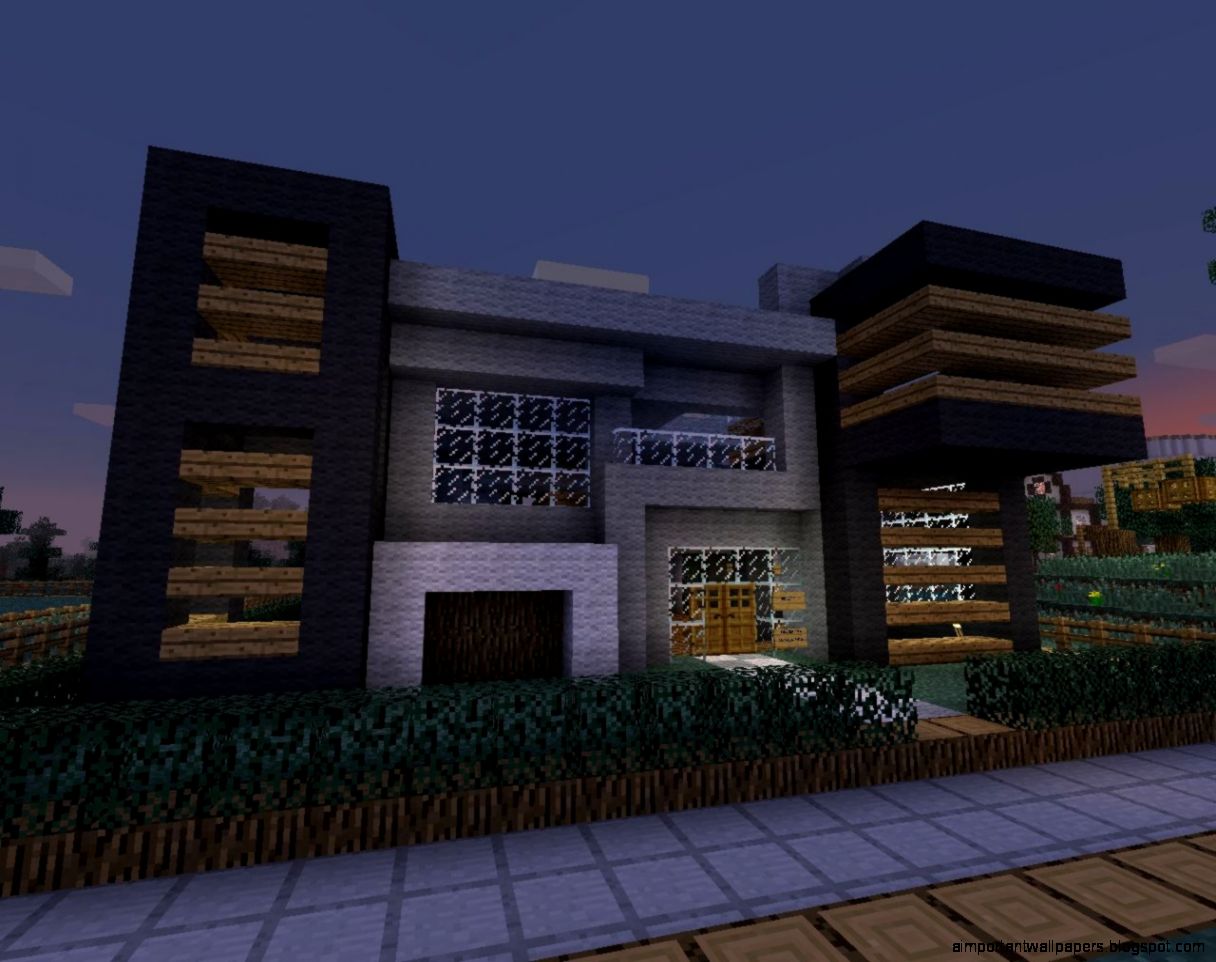 Minecraft Modern House Woodminecraft Important Wallpapers