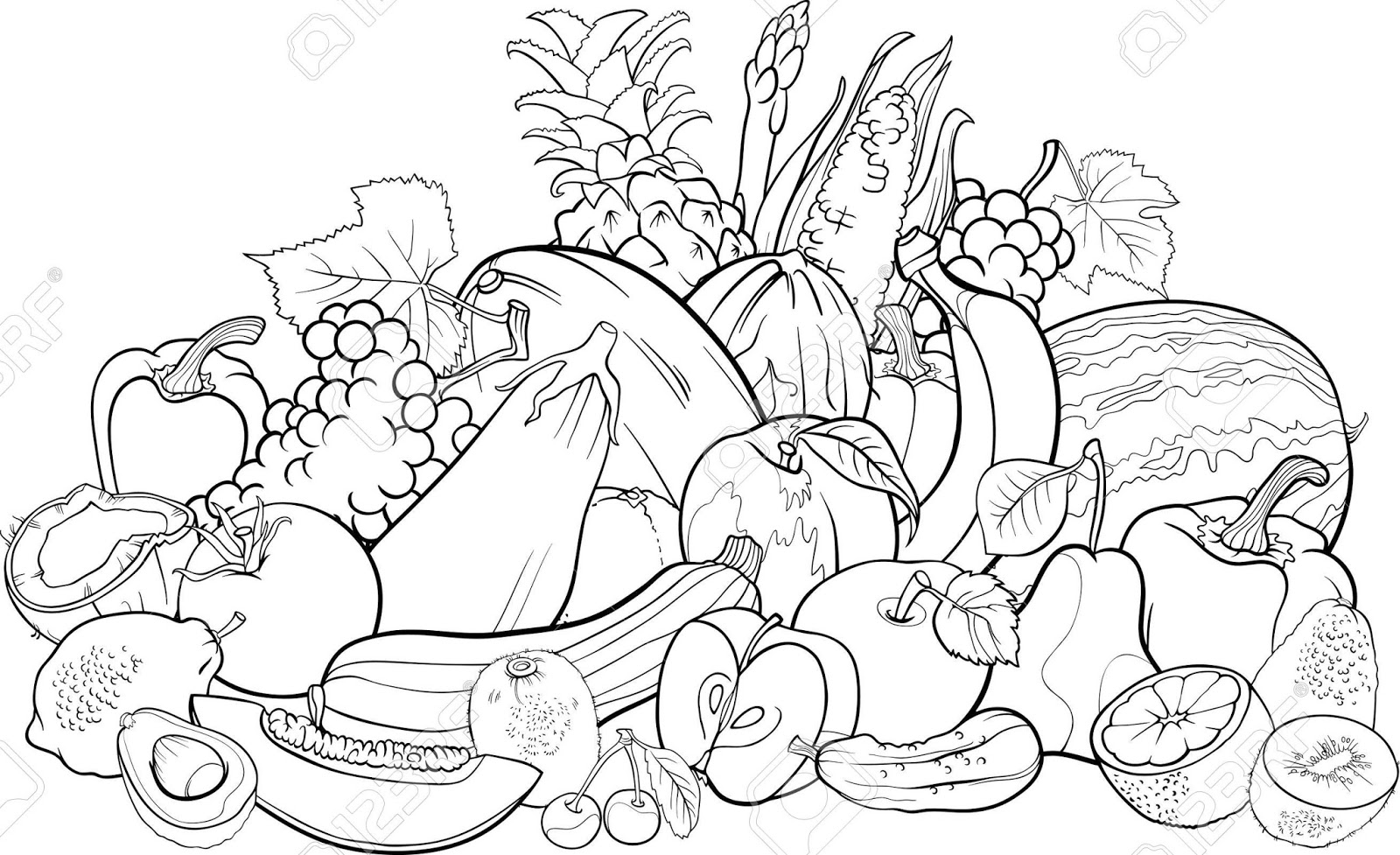 Vegetable Garden Coloring Pictures 89