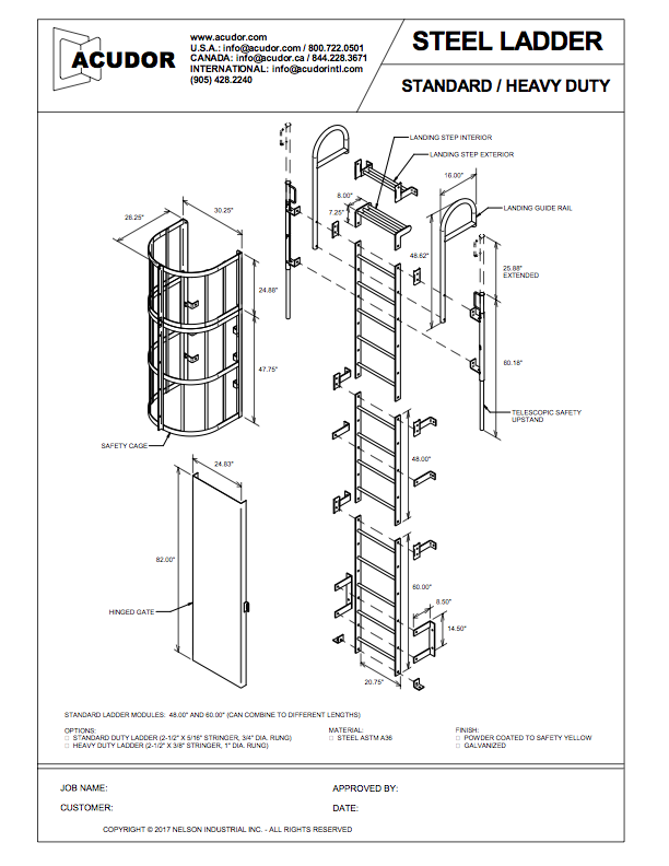Osha Caged Ladder Drawing