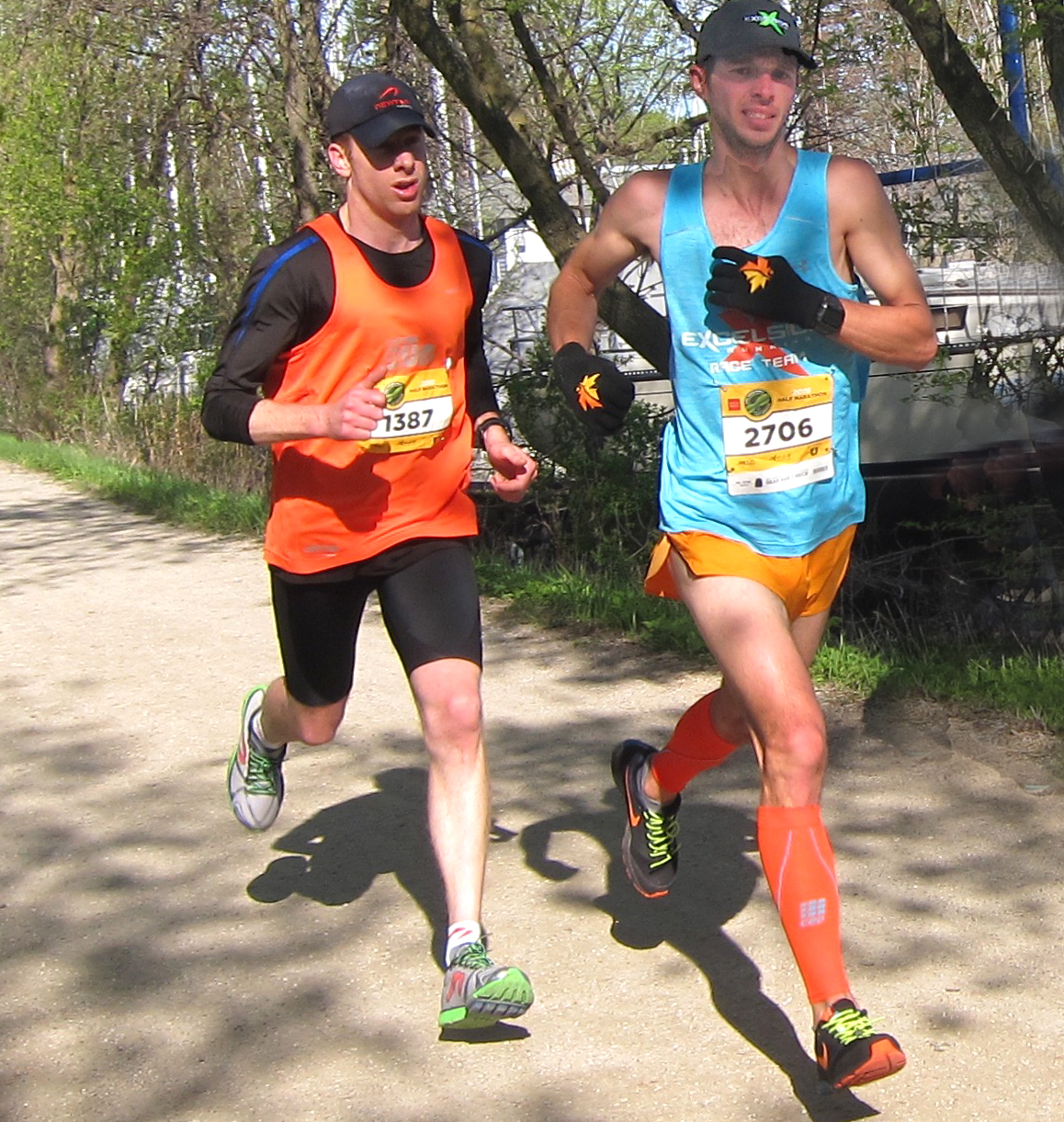 Lake Half Marathon with 1/2 mile to go!