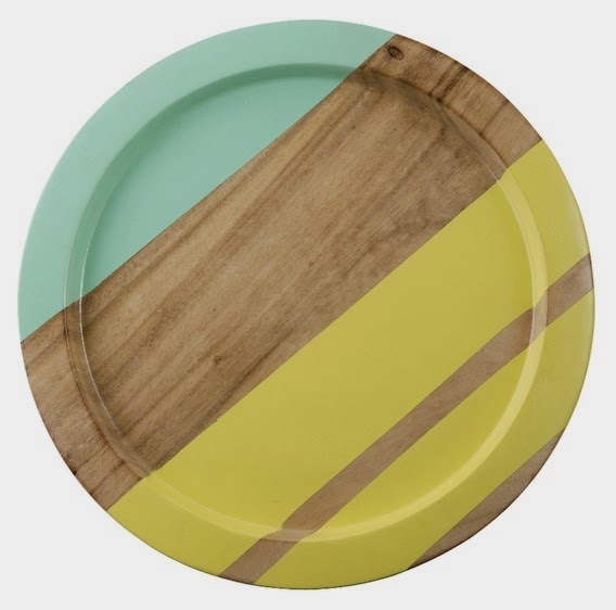 Object of the day Tesco round wood stripe tray YOUR HOME IS LOVELY
