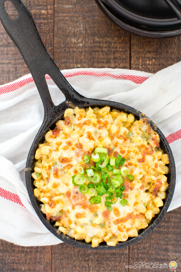 Ba'Corn Cheese Skillet {Bacon Corn Cheese Side Dish} Cooking on the