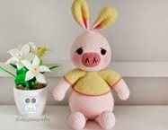 Crochet Pig Rabbit: ตุ๊กตาถักหมูกระต่าย