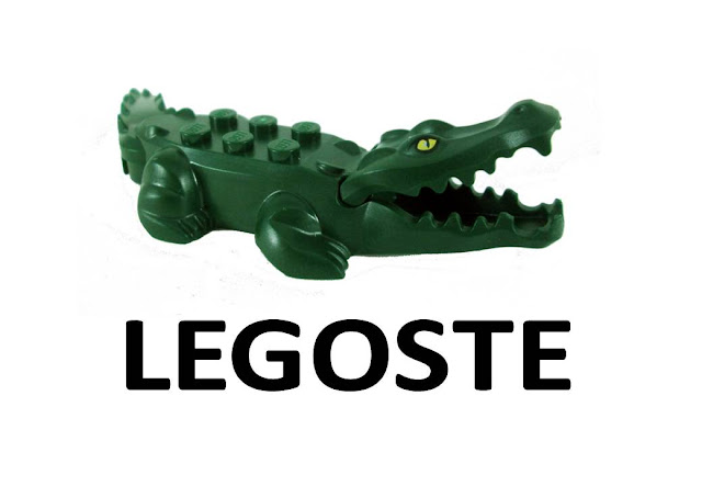 HUMOR com LEGO. LEGO+LACOSTE=LEGOSTE