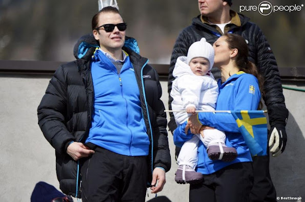 Crown Princess Victoria, Prince Daniel and Princess Estelle attended the FIS Nordic Ski World Championships